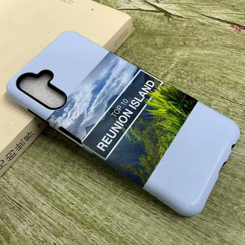 

974 Reunion Island Logo Phone Case For SamsungS25 Film Shell GalaxyS24Ultra 23plus S22 21 A56 36 26 16 Luxury Double Layer Cove
