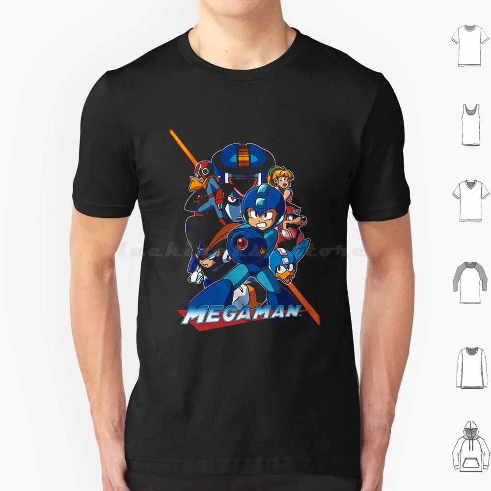 Mega Man Collage Darkside T Shirt 6Xl Cotton Cool Tee Megaman Mega Man Mega Man Robot Game Games Mega Man Gaming Mega Man Retro