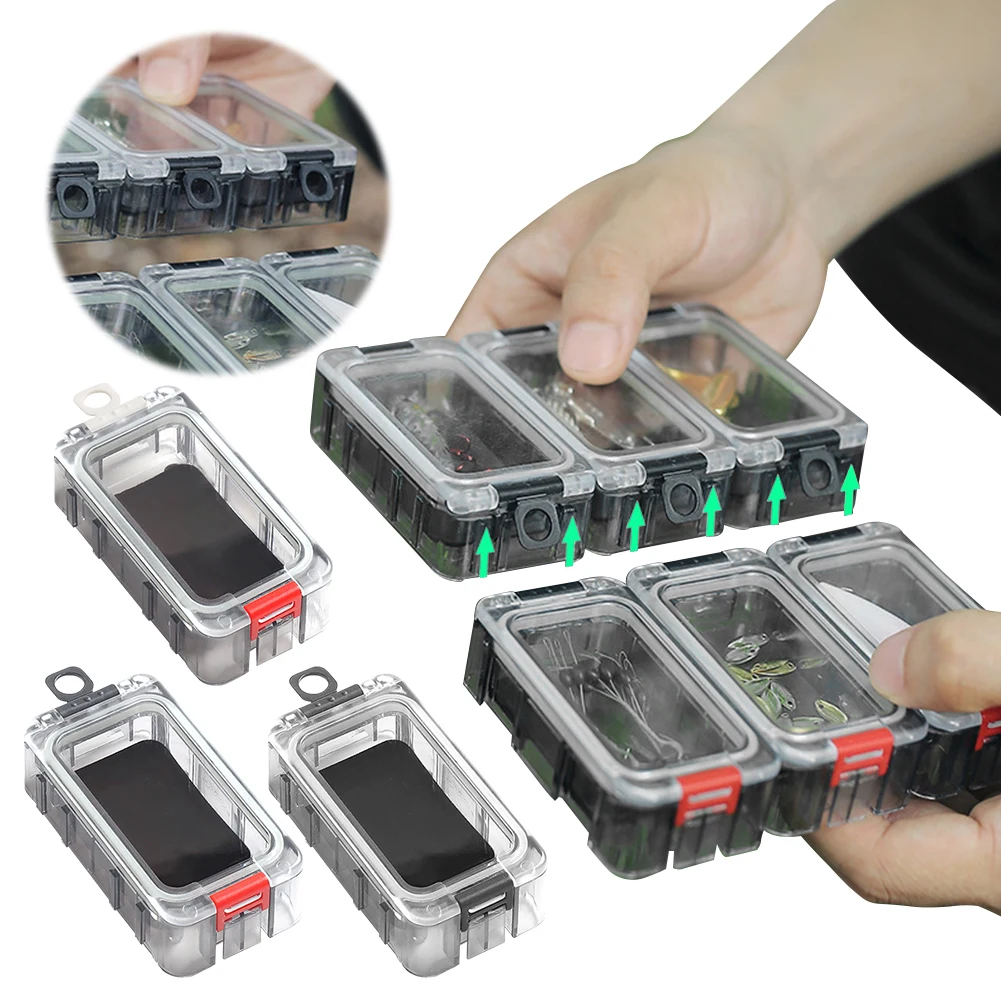 

6Pcs Expandable Fishing Tackle Box Fishing Tool Box with Magnetic Function Fishing Hardware Toolbox Luminous Fishing Accessories
