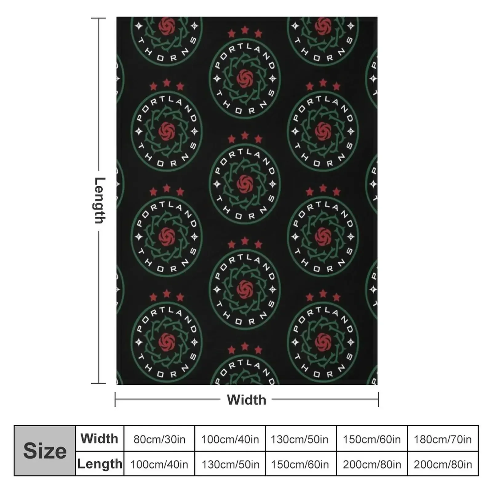 PORTLAND THORNS 3 STARS FC-CLUB NWSL Throw Blanket warm winter Soft Plaid Blankets