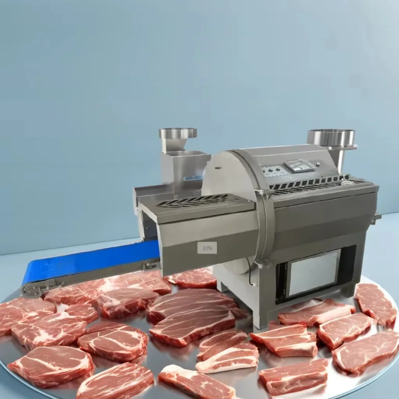 Lunch Quick Slicer/Fresh Fish Fillet Meat Steak Cuber/Meat Slice Making Machine Automatic Beef Jerky Sausage Cutter