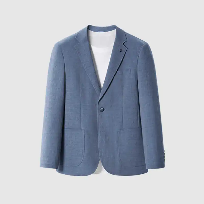 

Business Casual Men's Summer 2024 Slim Fit Removeable Lapel Pin Suit Jacket Long Sleeve Standard Tailoring Home Wear