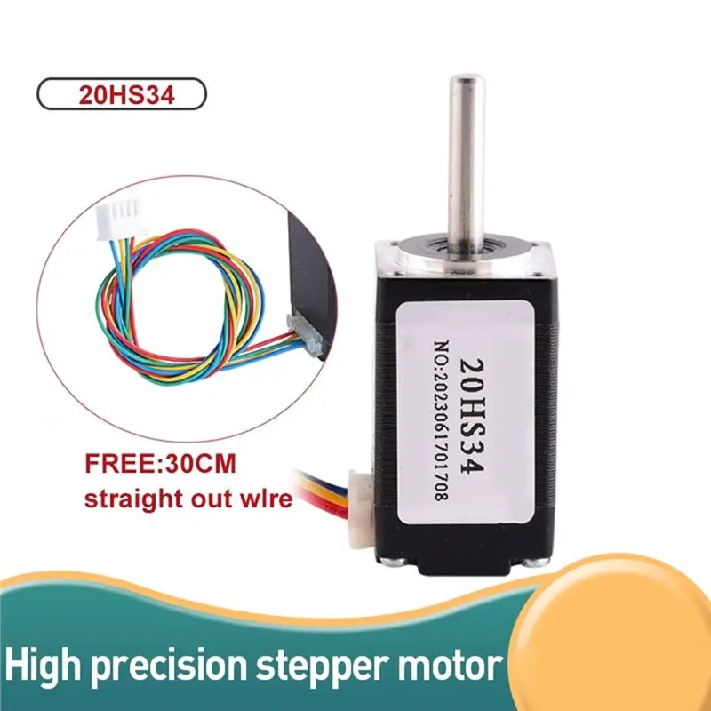 BHTS-High Torque Nema 8 For CNC 3D Printer Stepper Motor 20HS34 Series 21Mn· M 34Mm 0.8A 1.8 Degree