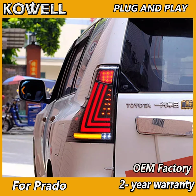 

Стайлинг автомобиля для Toyota Prado Tail светильник 2010-2017 Prado Taillight Prado 2700 4000 LC150 DRL + сигнал поворота + тормоз + туман + Реверсивный