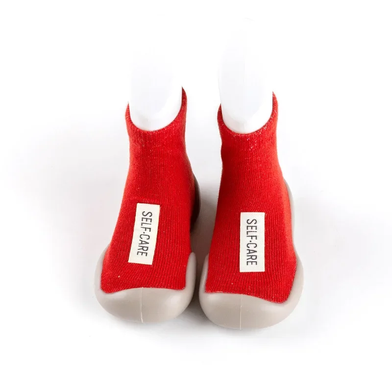 유아용 워킹 슈즈, 조기 교육 신발, 천 라벨 모델, 실내 바닥 양말, 따뜻한 하이탑, 신상