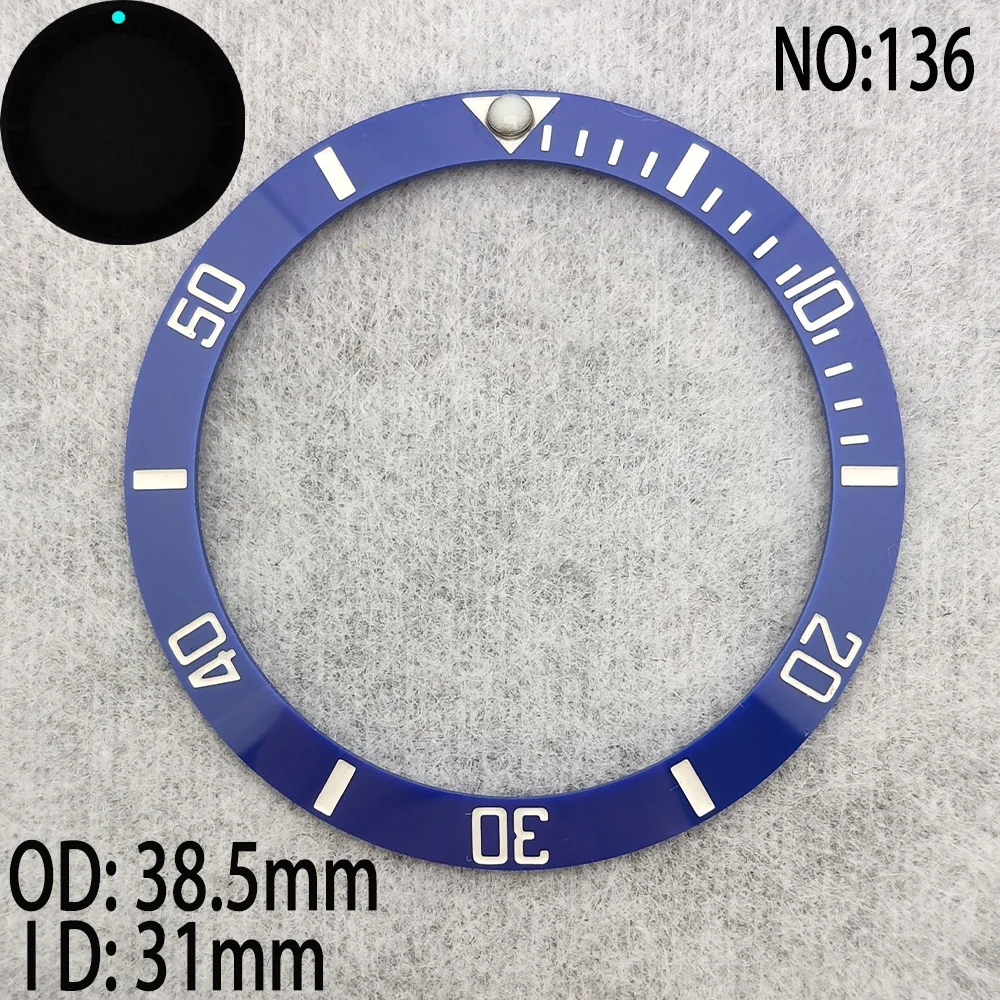 New 38.5mm*31mm Ceramic Bezel GMT Diving Watch For 41mm Men Watch Case Watches Replace Accessories Watch Face Watch Bezel Insert