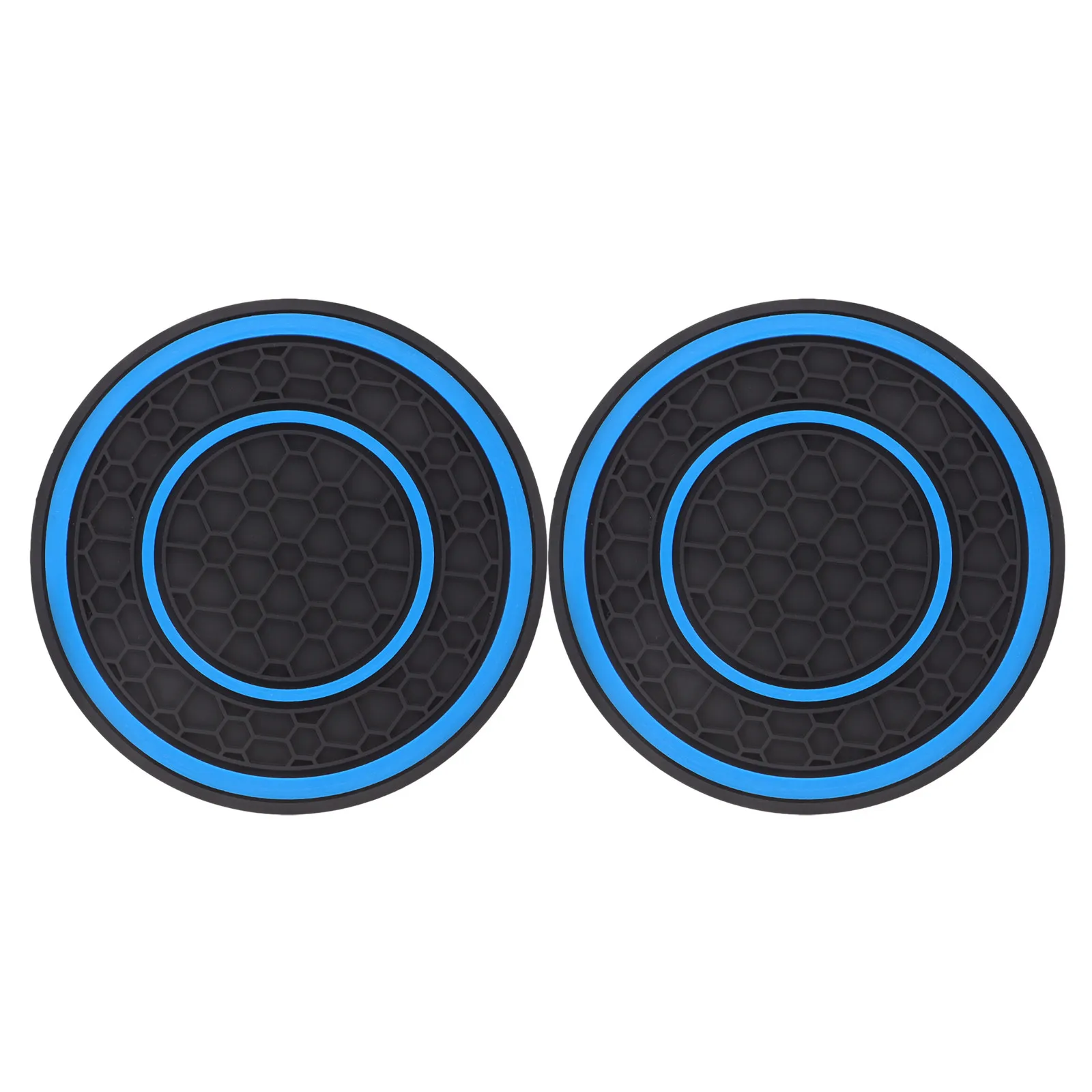 

2Pcs Silicone Car Cup Holder Coasters Non-Slip Universal Fit for Most Vehicles Black Auto Cup Mats Interior Accessory Drink