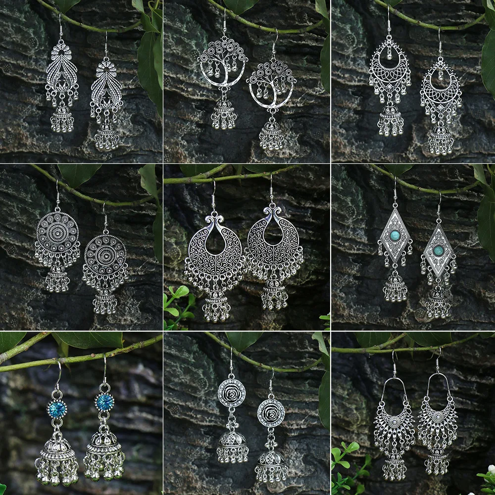 Women Accessories Nepal - Accessoires du Nepal boucles d'oreilles lanterne