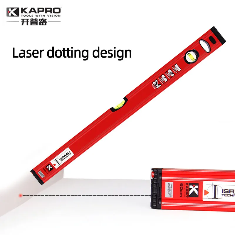 High Precision Aluminum Alloy Level Gauge, Laser Dovetail, Ferramentas de Instalação do Gabinete, Israel Kapro779Z, 40cm