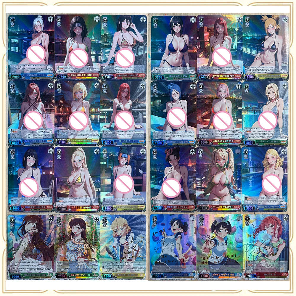 

Аниме Weiss Schwarz Naruto DIY ACG Haruno Sakura Konan Tsunade Tenten Премиум флэш-коллекционная карта подарок на Рождество и день рождения