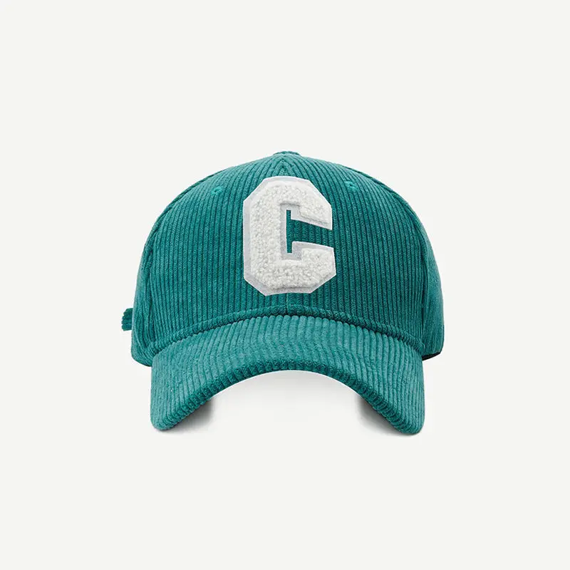 Neue Cord-Baseballkappe für Damen, Modische C-Buchstaben-Snapback-Mütze, Verstellbare Casual Hip-Hop-Kappe für Herren, Outdoor-Angeln und Joggen – Detail 13