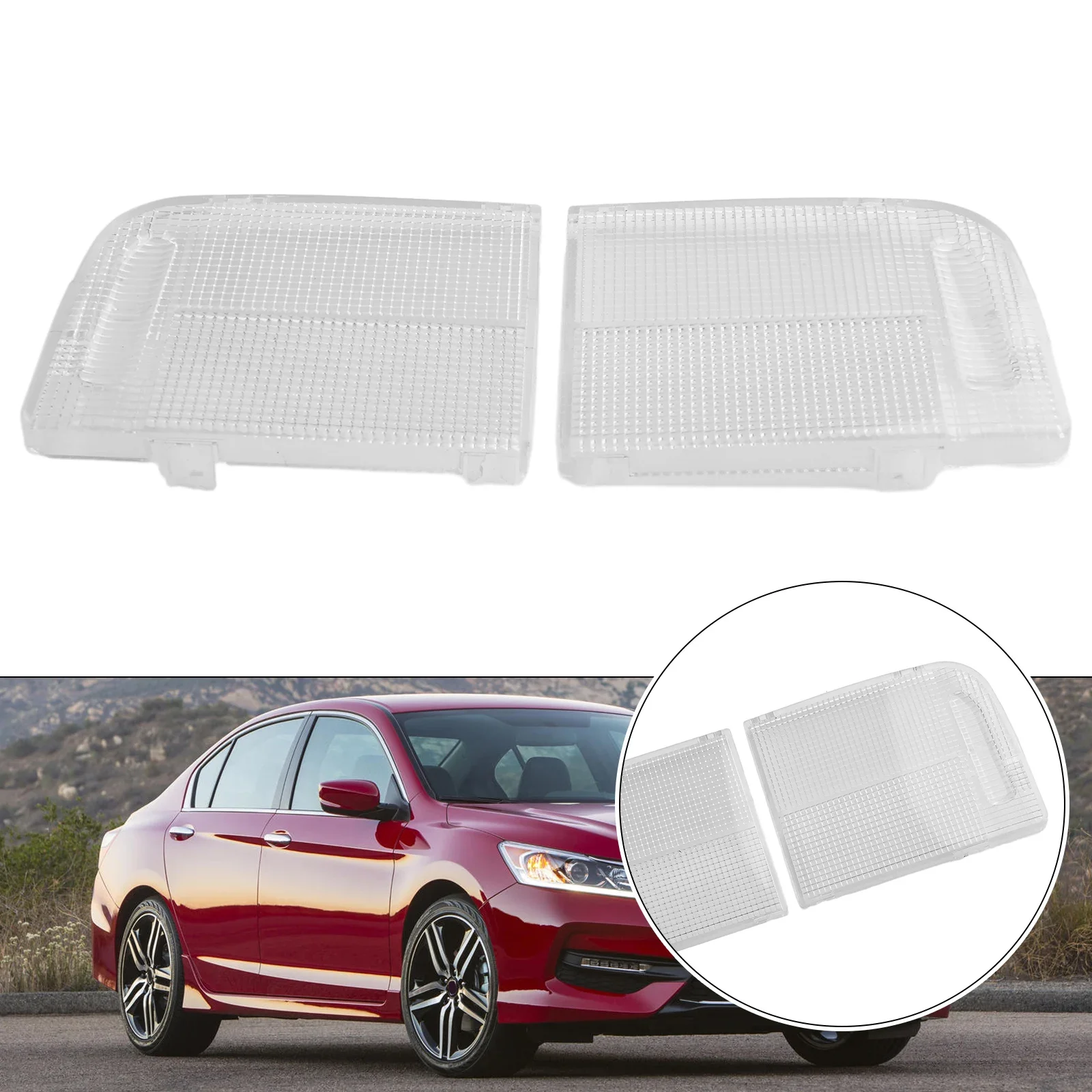 2pcs Interior Roof Light Lens PC Clear 9x7cm For Honda For Accord Civic For CRV ODYSSEY Front Left Right Car Accessories