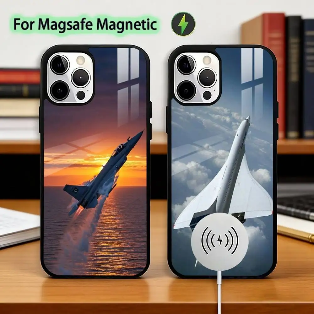 C-Concorde Air France Phone Case For iPhone17,16,15,14,13,12,11 Plus,Pro Magnetic For Magsafe Wireless Charging