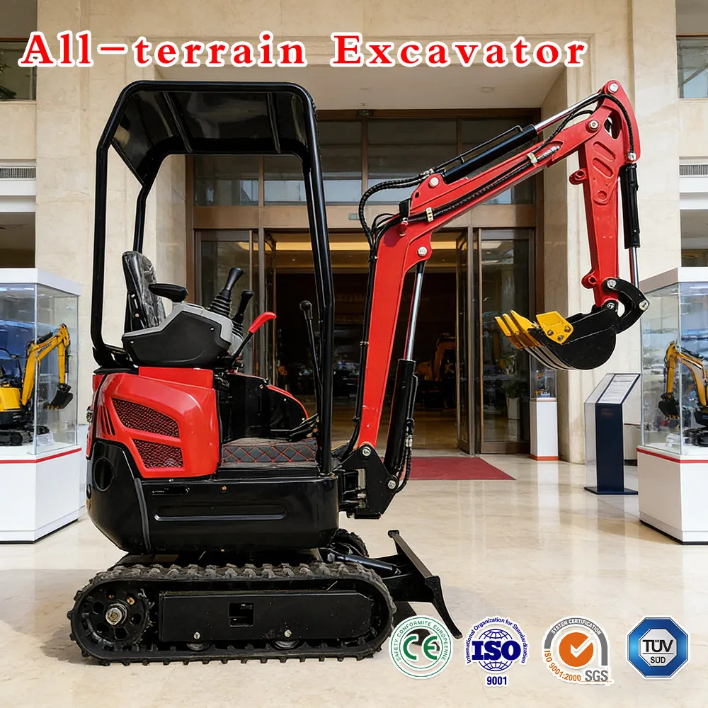 

2 Ton Small Hydraulic Excavator Rubber Track Design For Kubota Yanmar Engine Micro Digger With Complete Working Attachments EPA