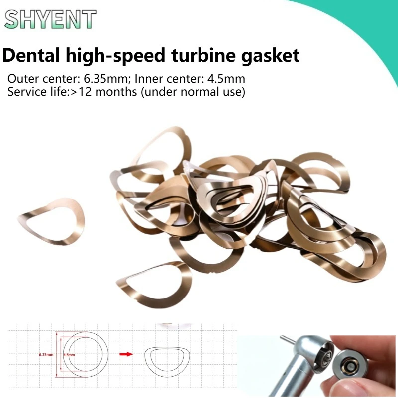 Dental Saddle Spring Pad for High Speed Handpiece Rear Cover Curved Turbine Back Cap Wear-resistant Metal Spring Shim Spare Part