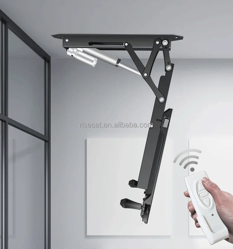 Suporte de teto motorizado para tv, 80 polegadas, teto suspenso, elevador elétrico, suporte de teto, RISESAT RS-TV5