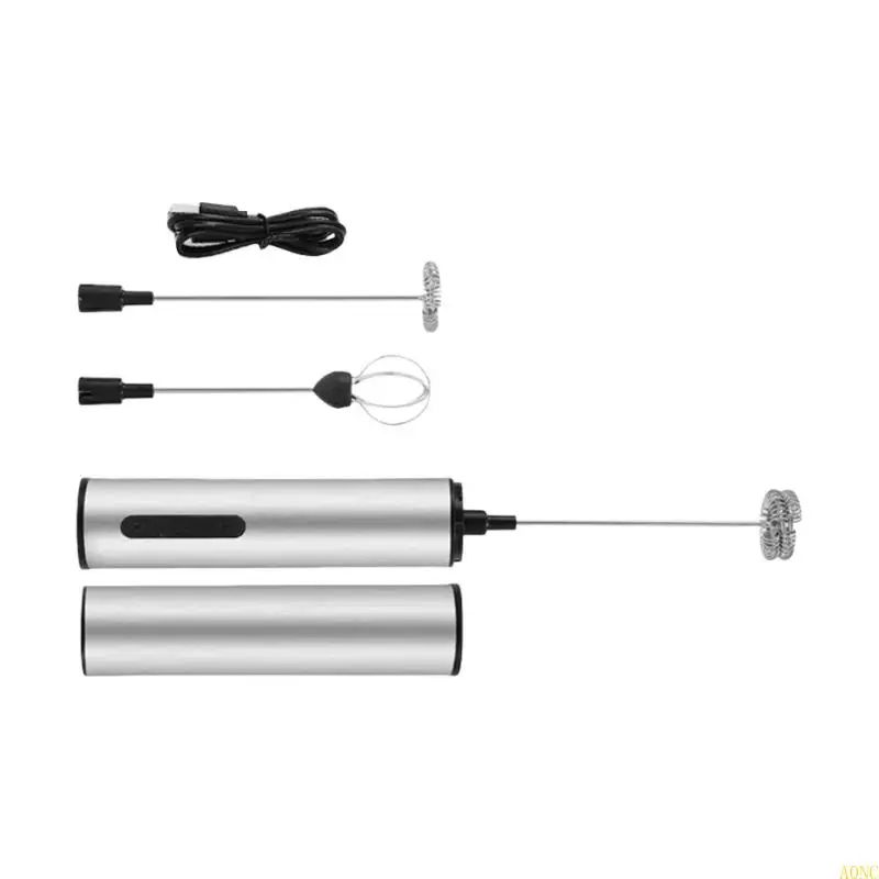A0NC 주방 강력한 우유 개세 완드 지팡이 핸드 헬드 음료 믹서 전기 털음 거품