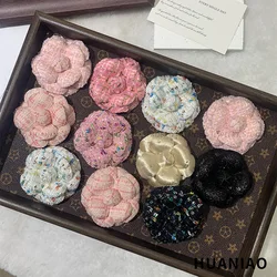 High-end Camellia Nib Corsage Head Clip Flower Single Brooch - 6.8cm