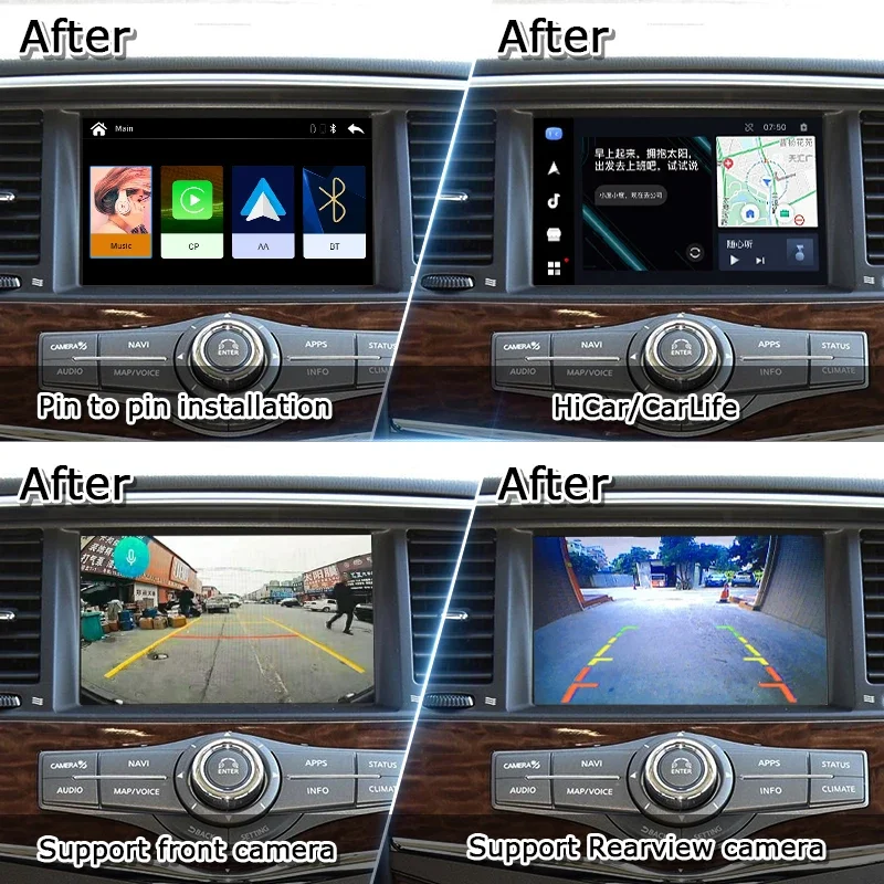 Lsailt Wireless Car Play Auto Android-Schnittstelle für Nissan Patrol 2020-Present Australia Version. Mit Mirror Link, Navigation