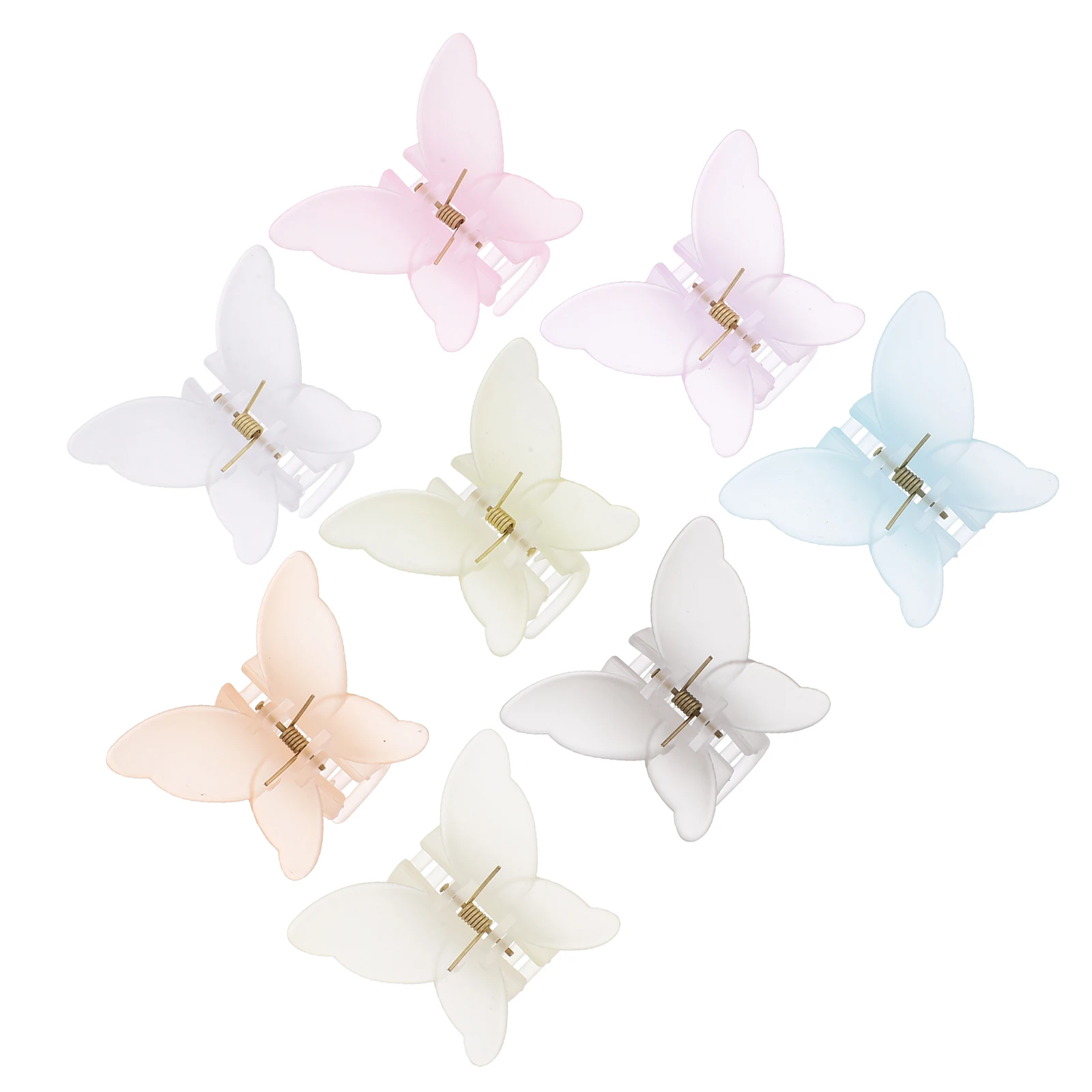 

8pcs Frosted Butterfly Claw Clips Women Girls Stylish Elegant Hair Accessories Formal Wear Aesthetic Cute Claws Baby for Women