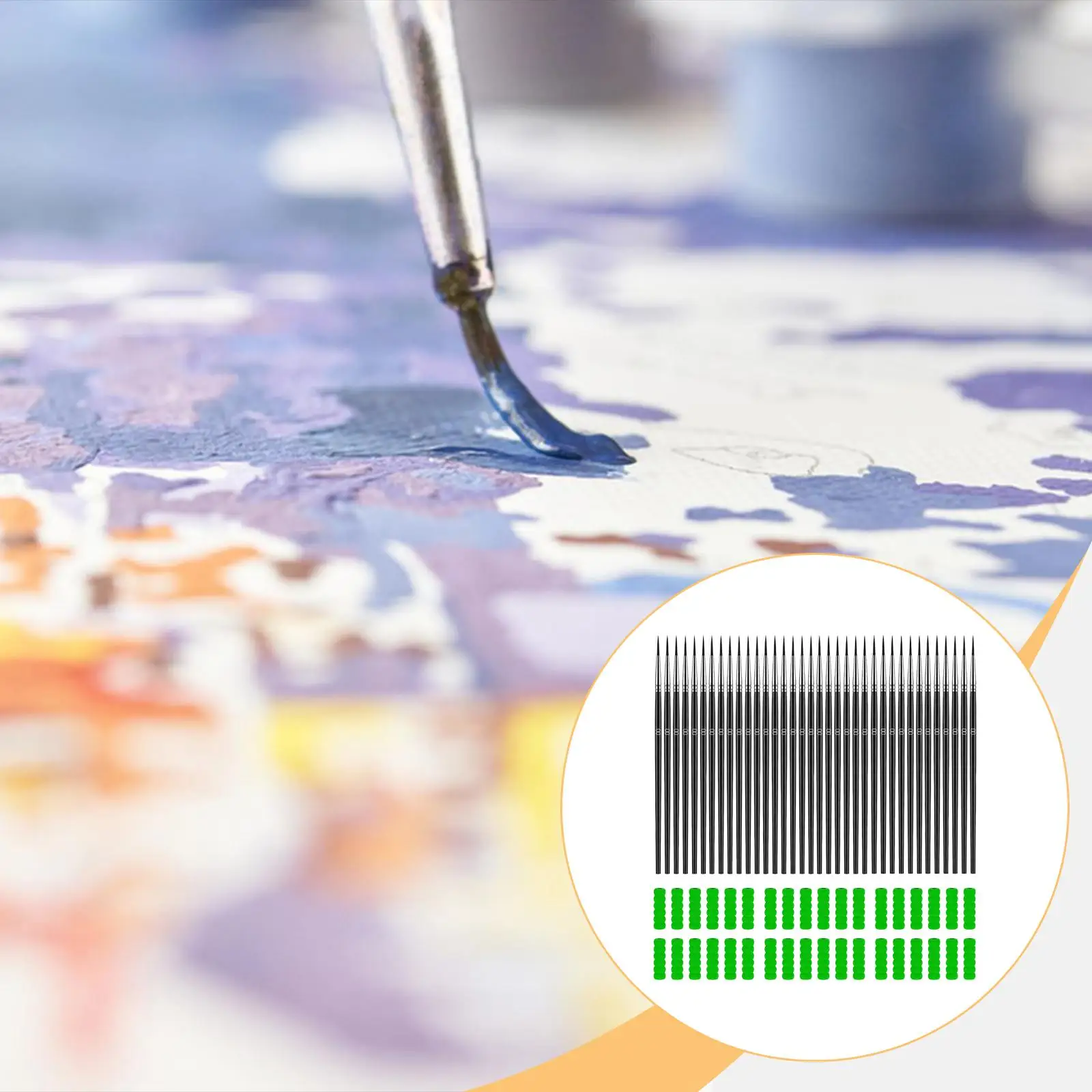 36x ディテールペイントブラシアート軽量プロフェッショナル小型ペイントブラシ、彫刻オイル、アクリル、水彩モデリング用