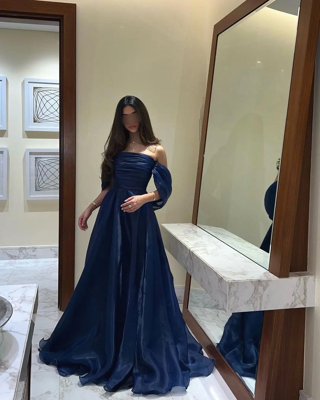 Customized  High Quality Exquisite Strapless A-line Draped Tulle Formal Occasion Gown Robe De Soiree Dubai Luxe ドレス שמלת נשף