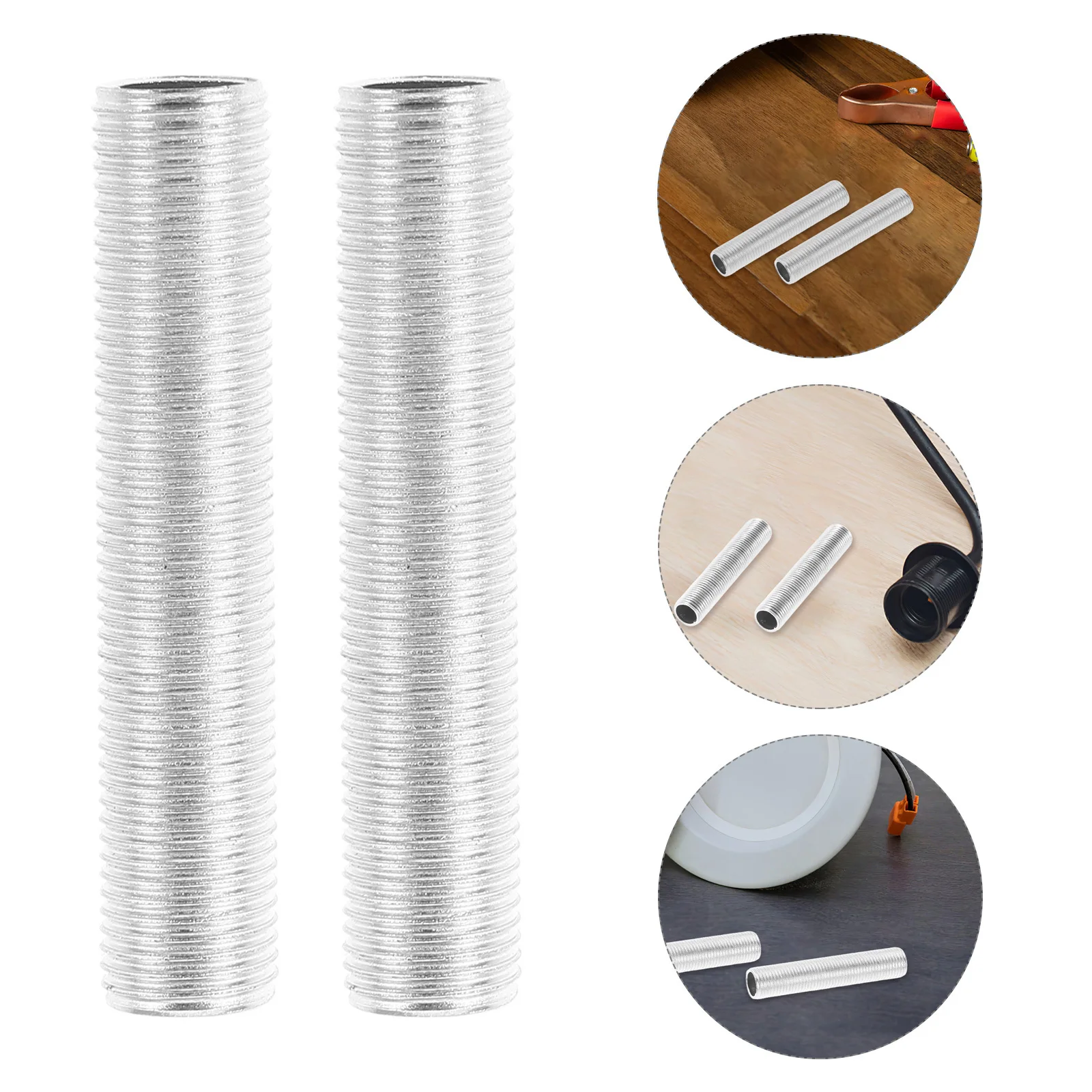 

20 шт., ниппель для труб лампы, резьба M10, длина 50 мм, оцинкованное железо, полая запасная часть для светильников, соединение удлинителя