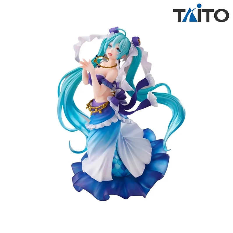 

TAITO Original AMP VOCALOID Hatsune Miku Princess Mermail Anime Model ornament Collection Figure Children's toy Christmas gift