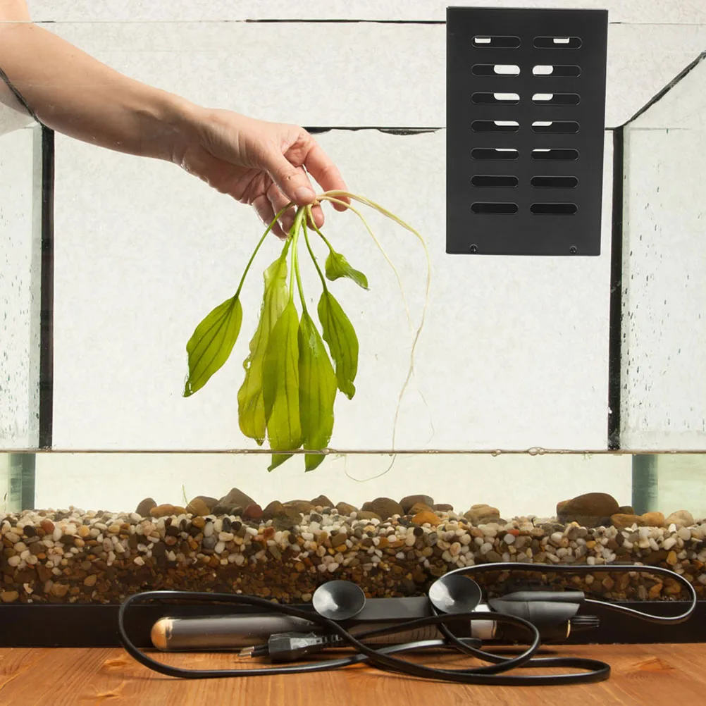 

2Pcs Premium Stainless Steel Aquarium Plant Pot Easy Cultivation Hydroponics Moisture Nutrients Safe for Fish Aquarium Plant Pot