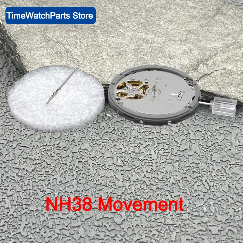 Movimiento mecánico automático japonés NH38 Original, piezas de reparación de relojes de buceo de repuesto de movimiento de reloj automático de alta precisión