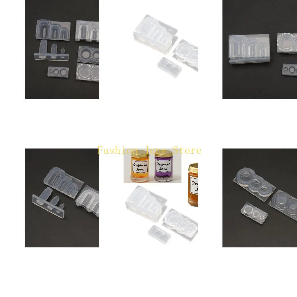 N5KA 3D Mini Bottle Resin Mold Water Jar Pendant Silicone Mold Jewelry Making