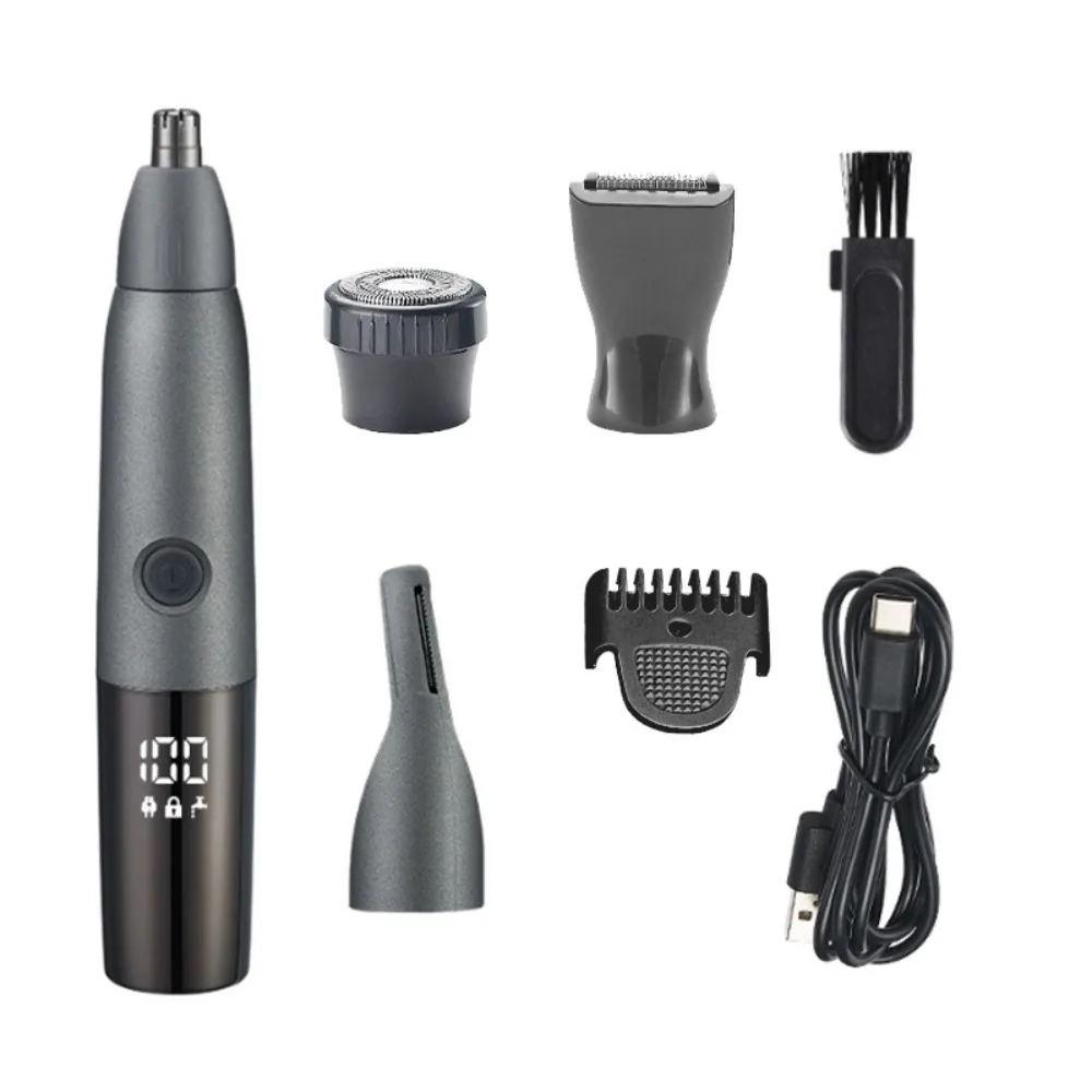 

4 in 1 Electric Nose Hair Trimmer Gentle Waterproof Eyebrow Trimmer Detachable Safe Hair Removal Device Face Nose Ear