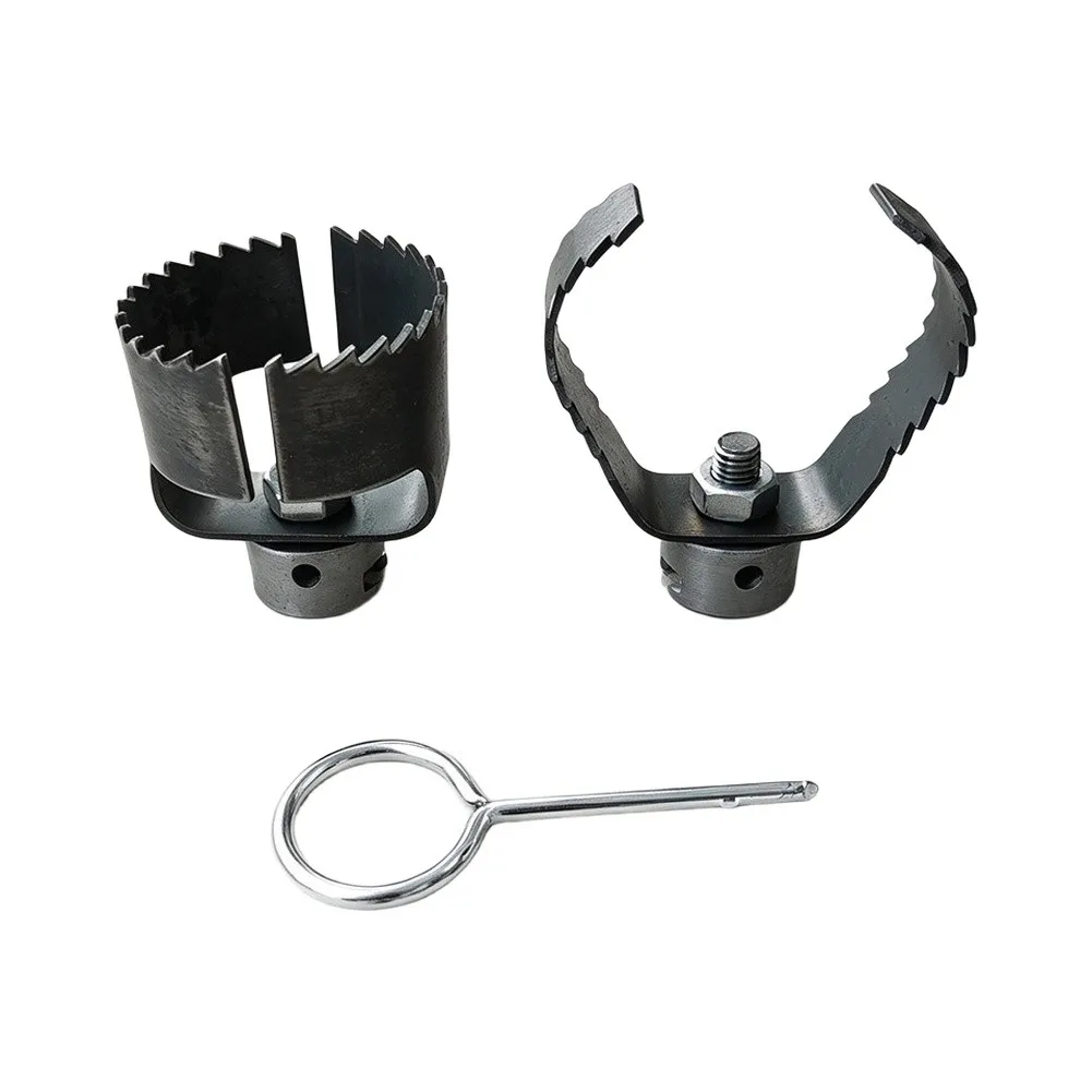 Steel Drain Auger Attachment Set With Wrench For Duty Pipe Cleaning And Clog Removal Power Drill Bits Tool