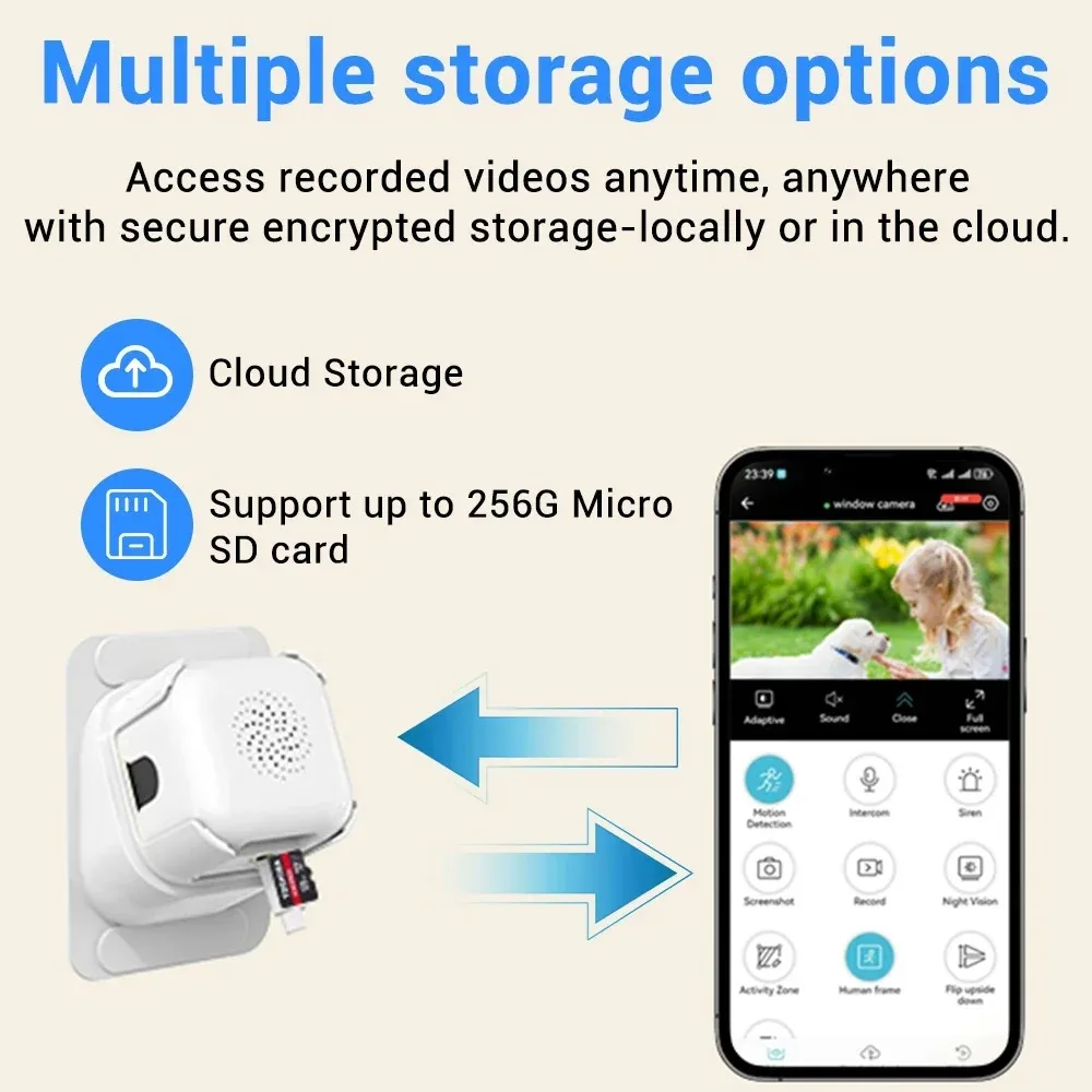 كاميرا نافذة DIDSeth 5MP Alexa داخلية - رؤية ليلية مزدوجة الضوء بدقة 2K للكشف عن الصوت البشري في اتجاهين لا حاجة إلى حفر #6