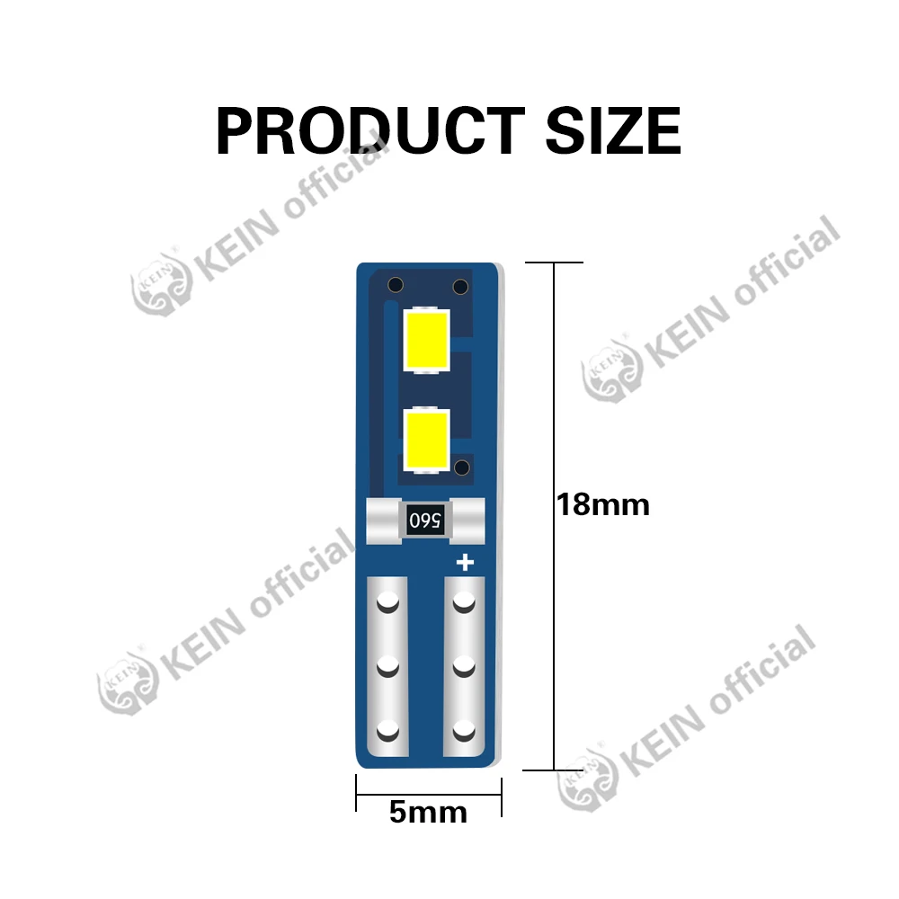 KEIN 8PCS T5 Led W3W 73 74 Meter Bulb 17 27 Instrument Dash Lights Auto Interior Neo Wedge Dashboard Dash Side Lamp Signal Bulb