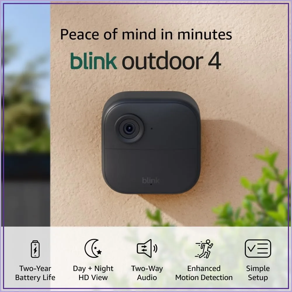 

Wireless Smart Security Camera, 1080p HD Night Vision, Two-Way Talk, 2-Year Battery, 3-Cam System