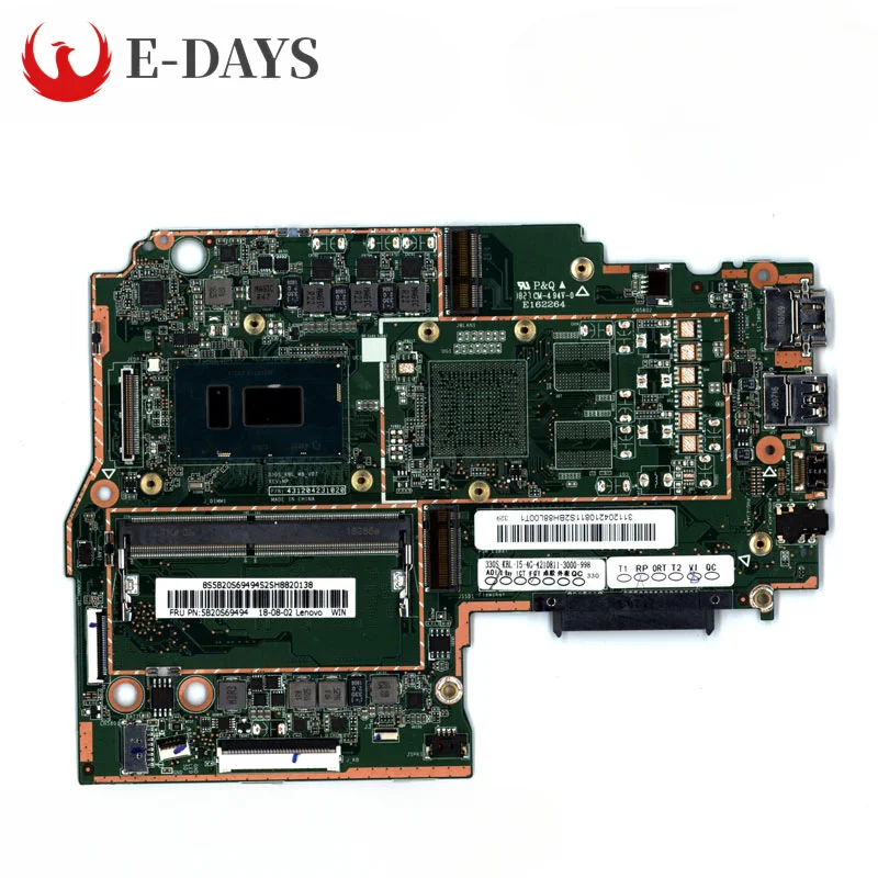 

For Lenovo Ideapad 330S-14IKB Laptop Motherboard 330S-15KBL-MB Mainboard with CPU I5-8250U RAM 4GB 100% Tested Ok