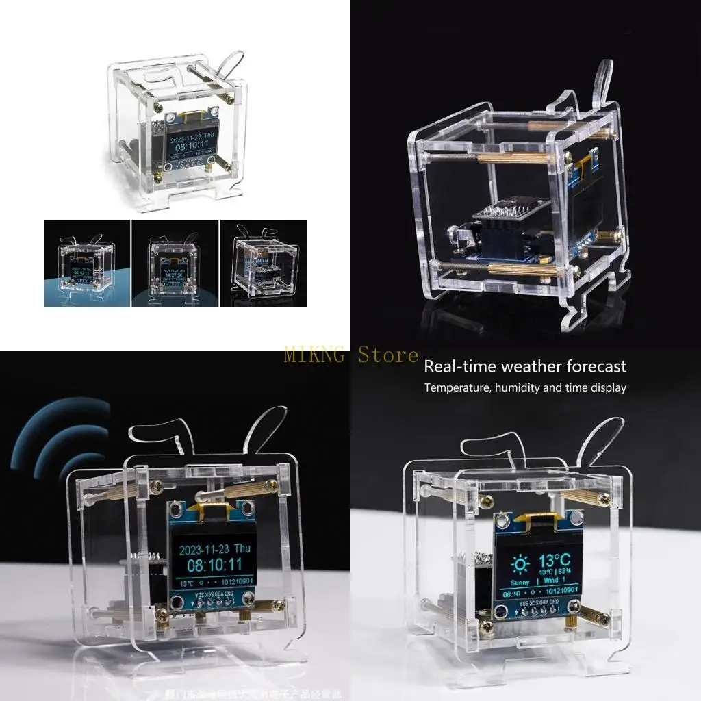 

Electronic DIY Clock 2.4G WIFI Time Temperature Humidity Date Week Weather best sale