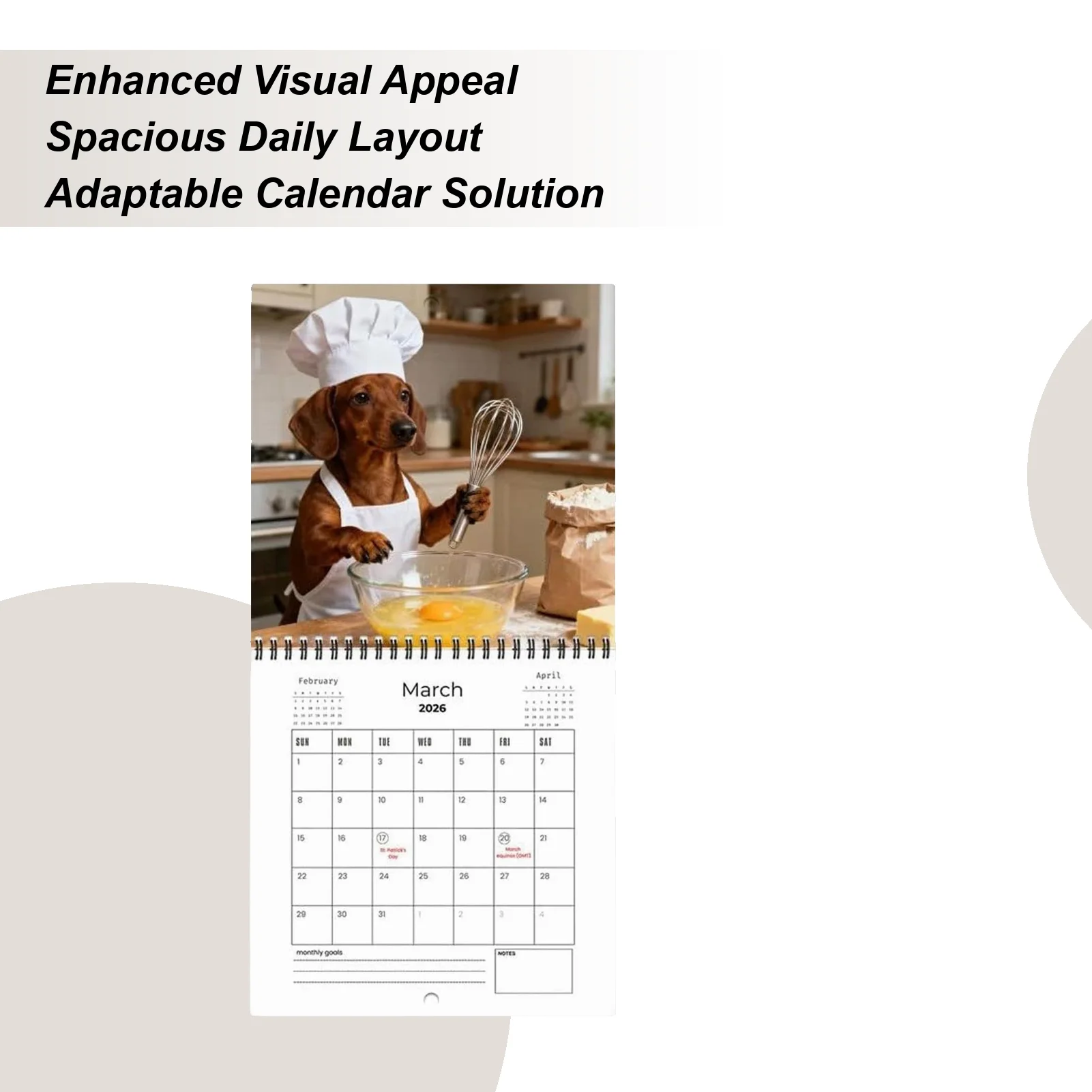 

Wall Calendar Dog Planning And Organizing Planner Dog Calendar 2026 For Appointment Holiday Bedroom Living Room Kitchen Fridge