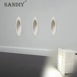 SANDIY Wall Lamps Built-in Stair Light Embedded Nightlights Conceal Staircase Lighting for Balcony Step Ladder Bedroom Closets