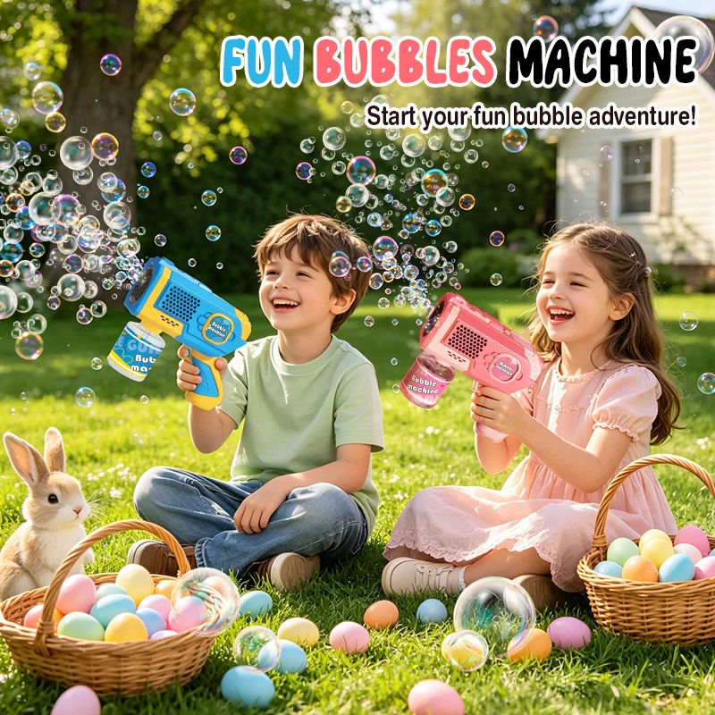 

Electric Bubbles Guns with Light and Sound, Automatic Handheld Bubbles Blower Toy for Children, Party, Outdoor Gifts