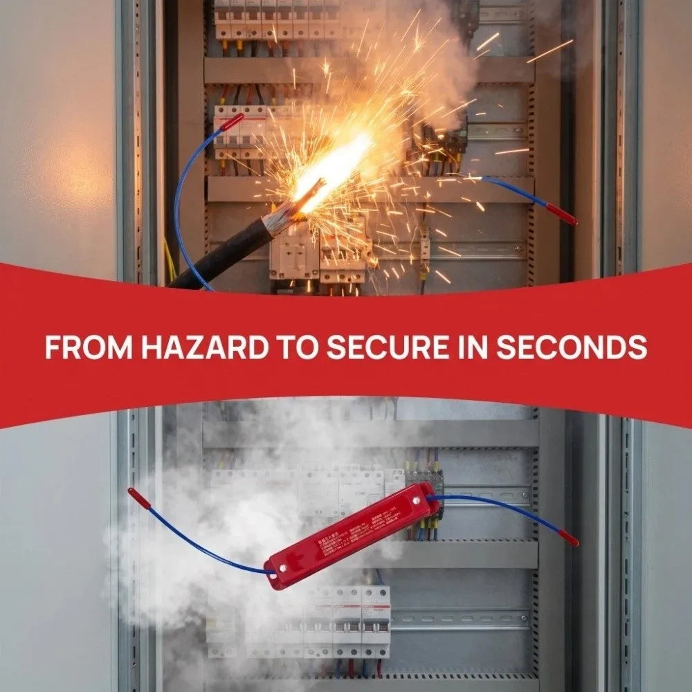 Dual-Line Design Flame Retardant Device Automatic Activation Safe Automatic Fire Extinguishing Sticker Flame Retardant
