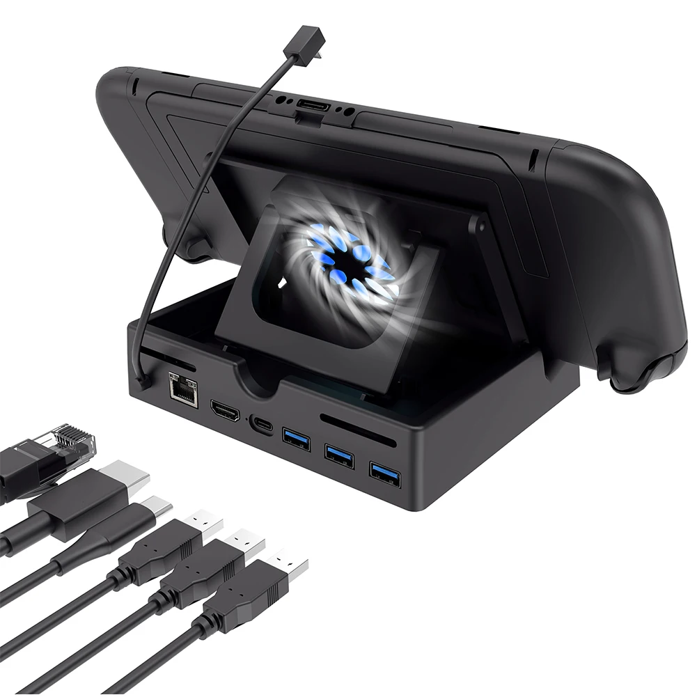 Основание охлаждающего вентилятора для коммутатора 2, док-станция для консоли, охлаждающая подставка, универсальная база 4 к/60 Гц, станция расширения HUB для Switch 2