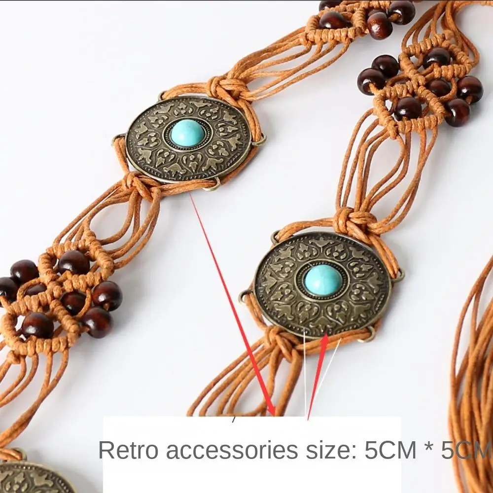 Fashion Bohemia Versatile Woven Belt Weave Accessories Ethnic Style Belt Bohemian Waist Decoration Skirt