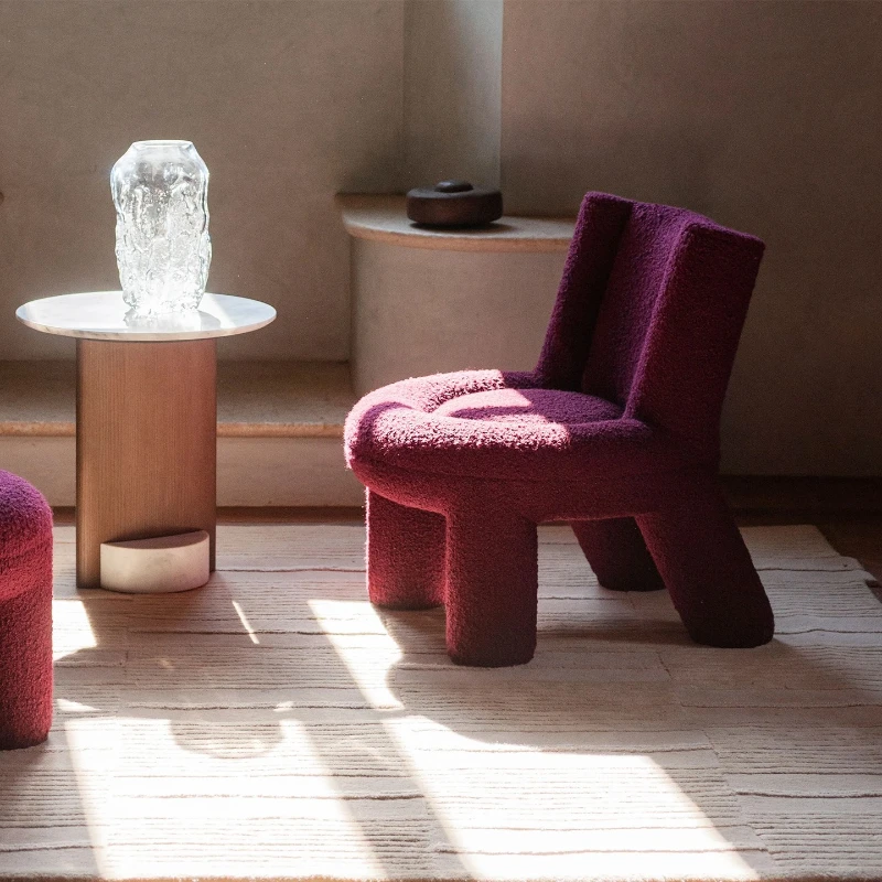 

Internet celebrity elephant leg leisure chair designer red single sofa chair living room balcony light luxury lazy single chair