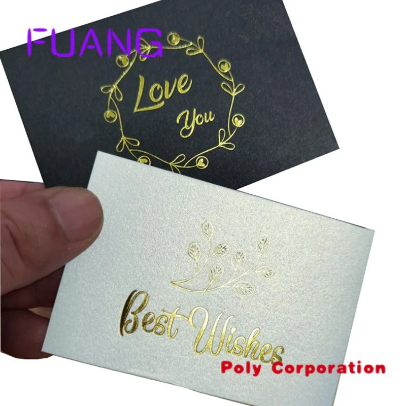 Custom  Wholesale Custom Logos Luxury Thank You Card For Small Business Personal Design Printing