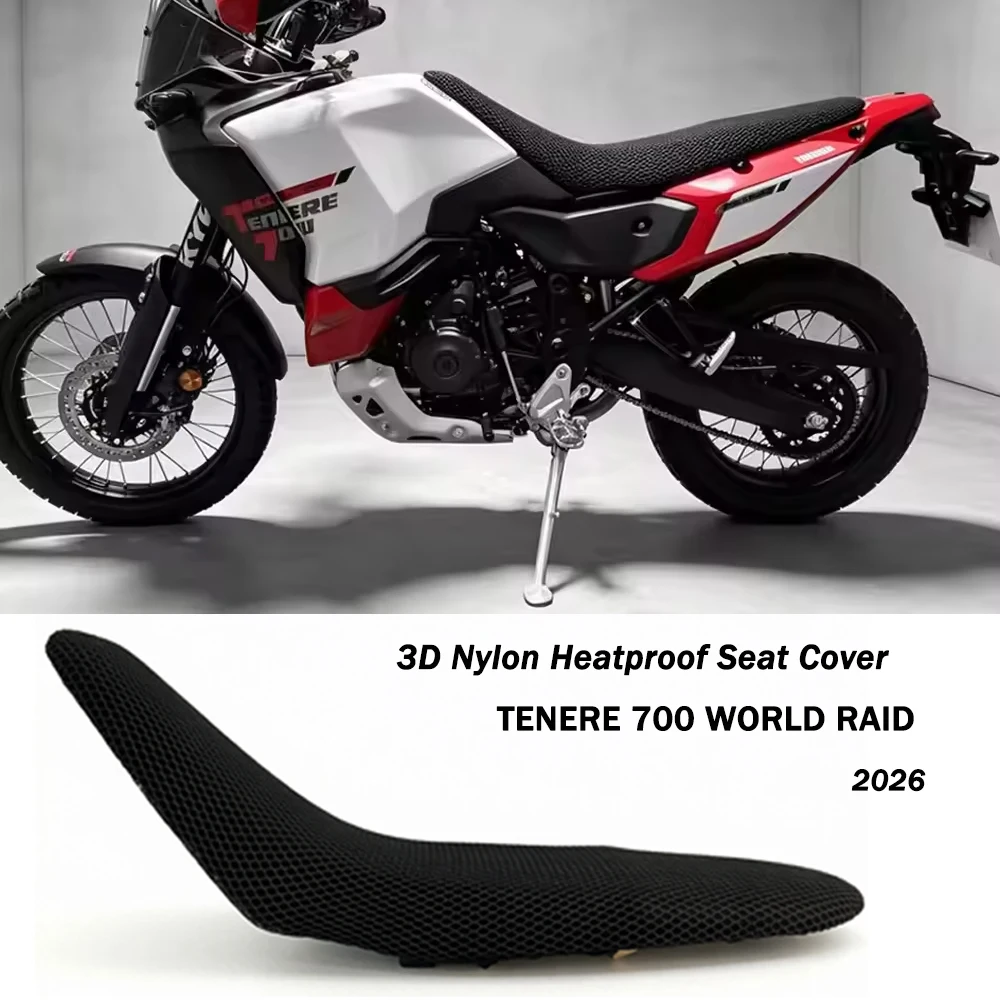 TENERE 700 World Raid Motorcycle 3D Nylon Insulated Seat Cover For Yamaha Tenere700 T700 Seat Cushion Honeycomb Mesh Seat 2026