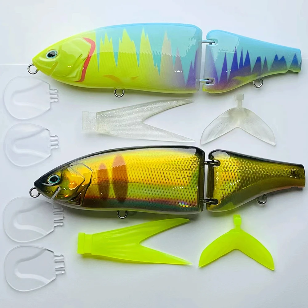 CF cazibesi aydınlık eklemli yem yüzen 220mm 115g Shad planör Swimbait balıkçılık Lures sert vücut bas Pike boyama kusur satılık