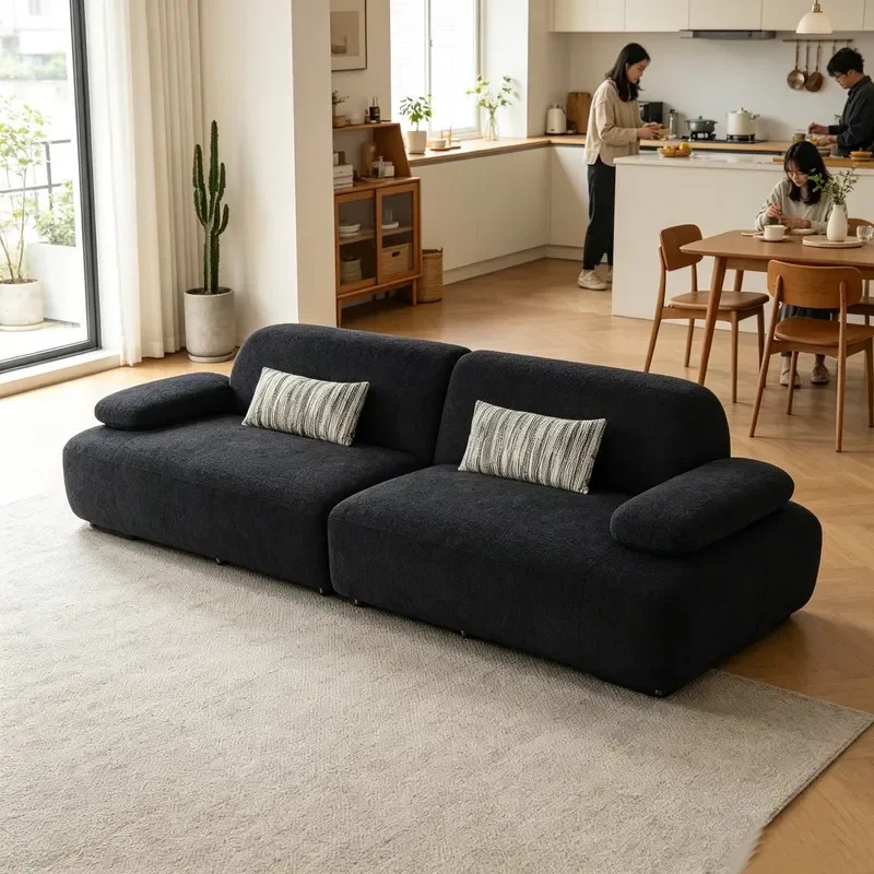 Exquisite Mountain Velvet Sofa Set with Fine Texture and Elegant Look for Modern Home Interior Style