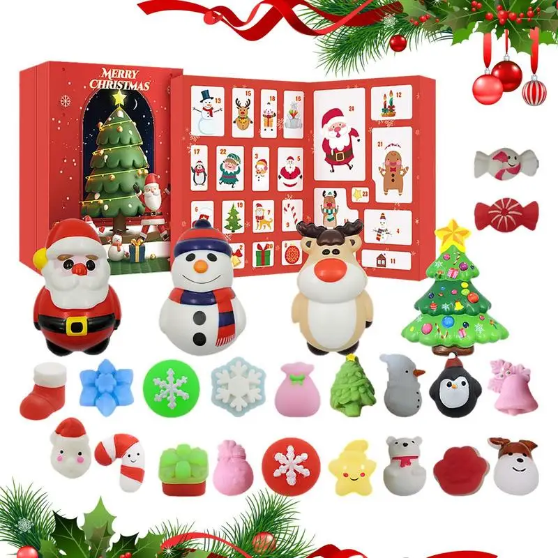 

Christmas Countdown Calendar 24 Days Christmas Advent Calendar Sensory Fidget Toys For Holiday Countdown Christmas Party Favors